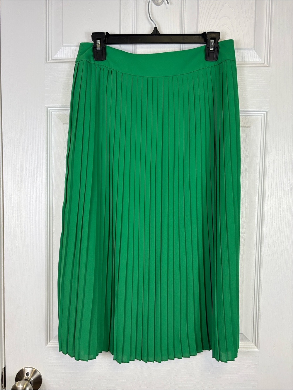 NWT J. Crew green pleated midi skirt sz 8 - Picture 1 of 5